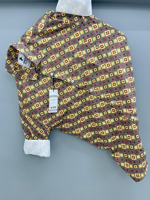 bandhani yellow printed