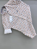 white brown printed