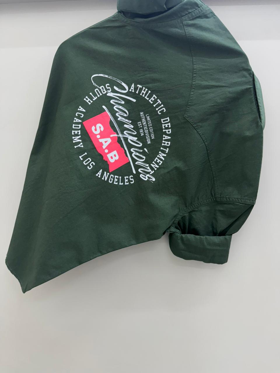 Back Print Double pocket shirt