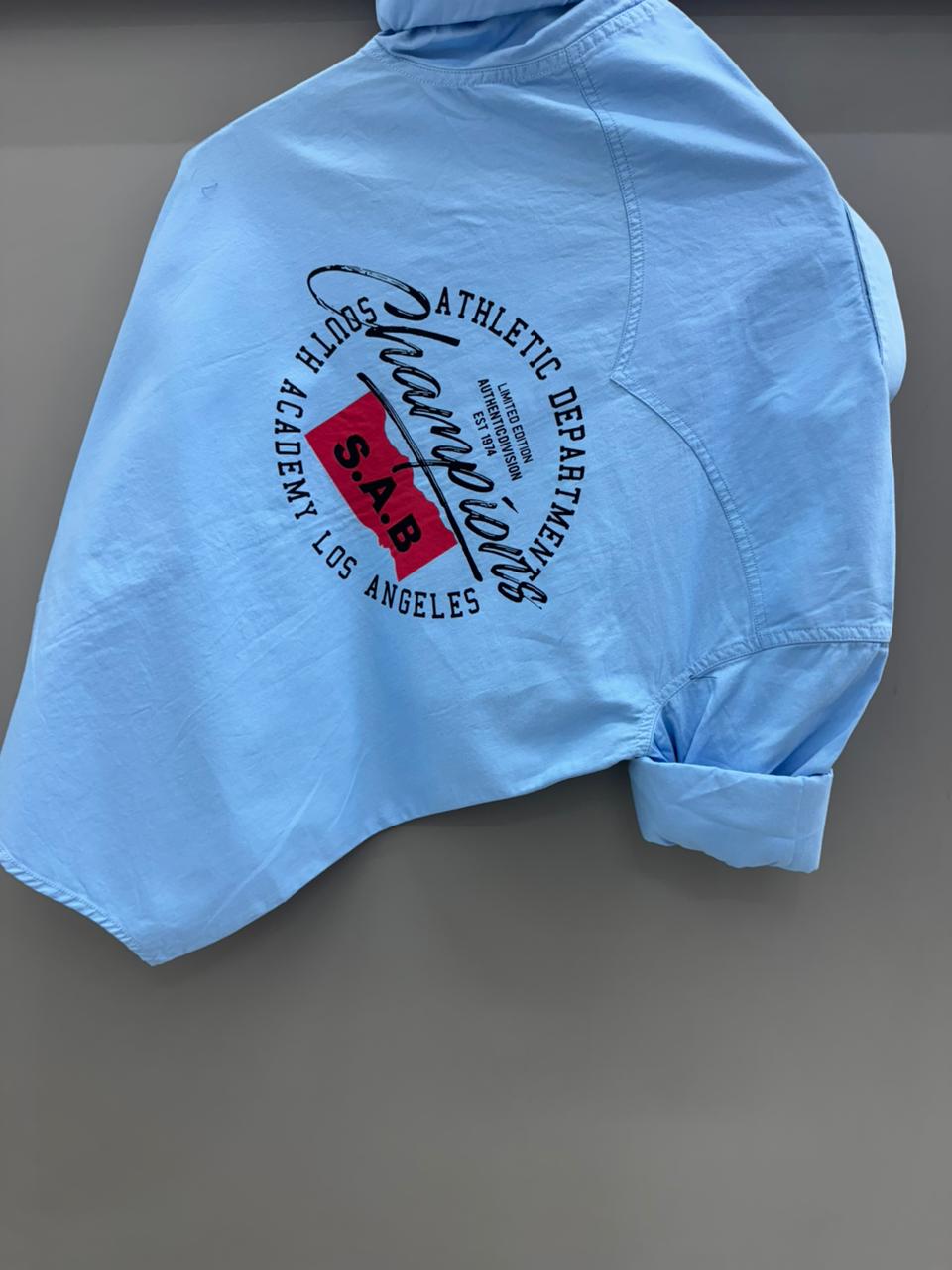 Back Print Double pocket shirt