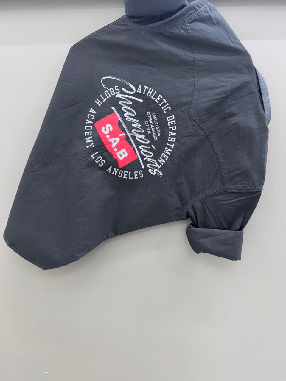 Back Print Double pocket shirt