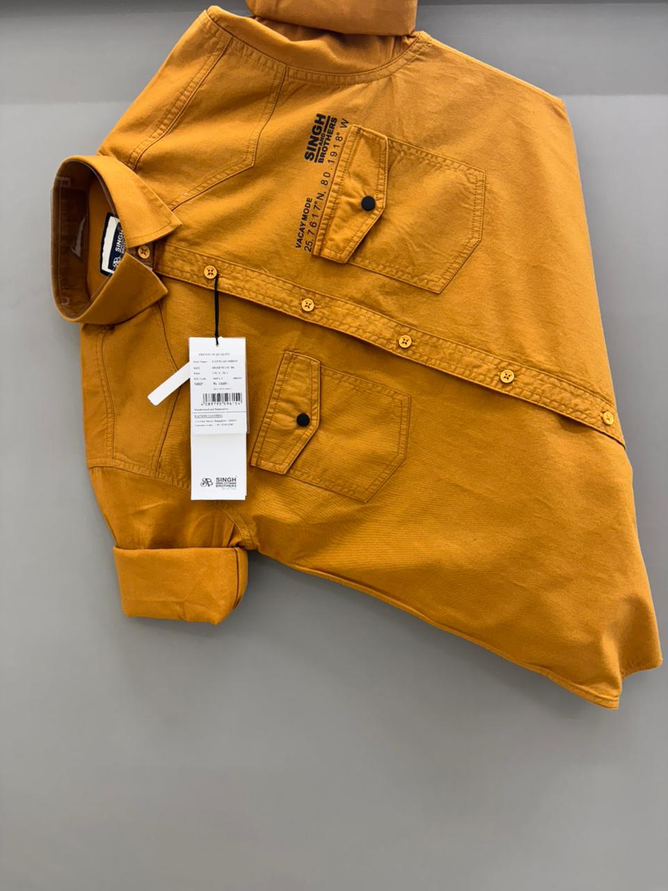 Back Print Double pocket shirt