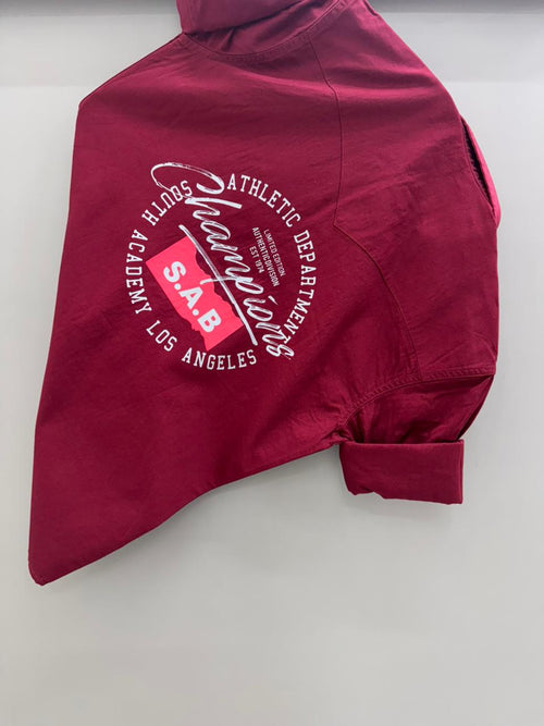 Back Print Double pocket shirt