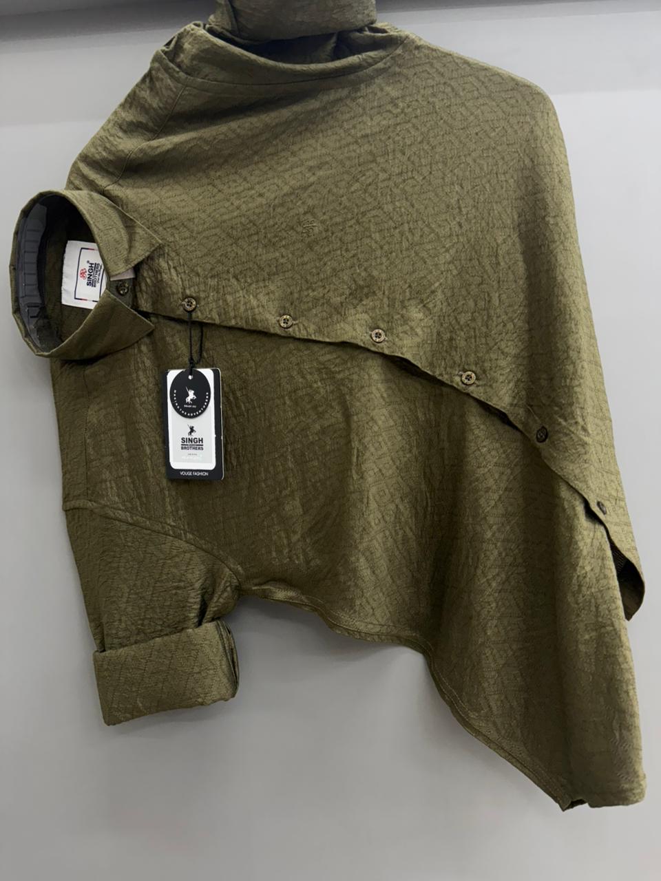 jacquard brown shirt