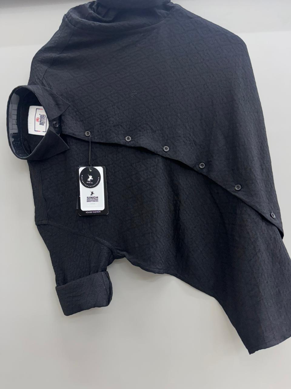 jacquard black shirt