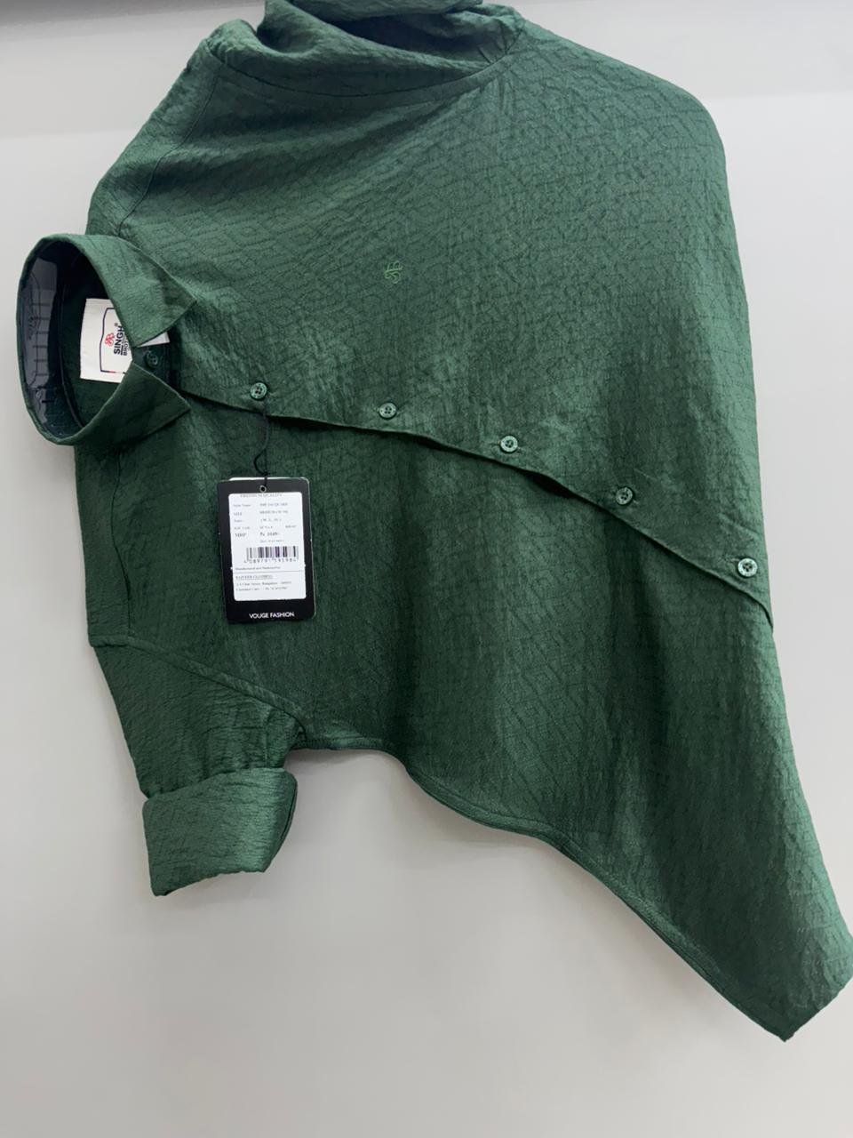 jacquard green shirt