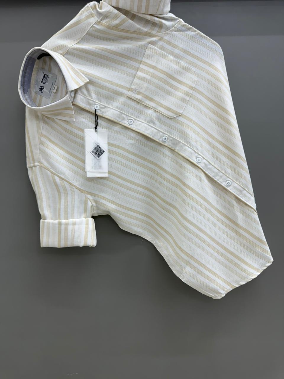 Heavy Linen Strip shirt