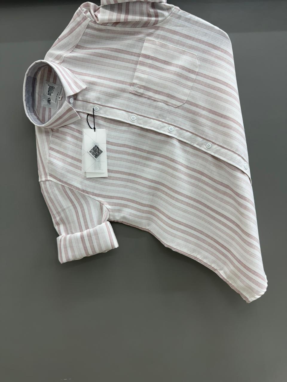 Heavy Linen Strip shirt