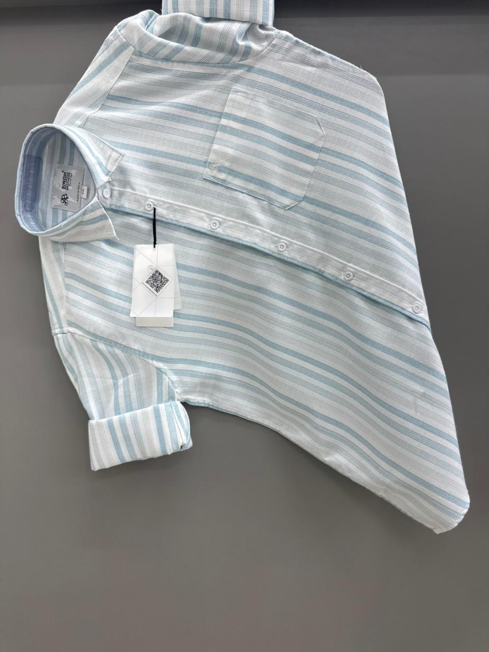 Heavy Linen Strip shirt