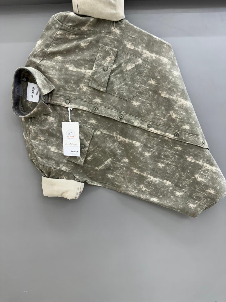 Back Print Double pocket shirt