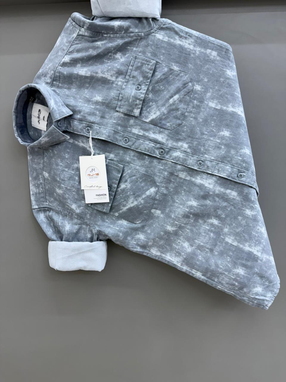 Back Print Double pocket shirt