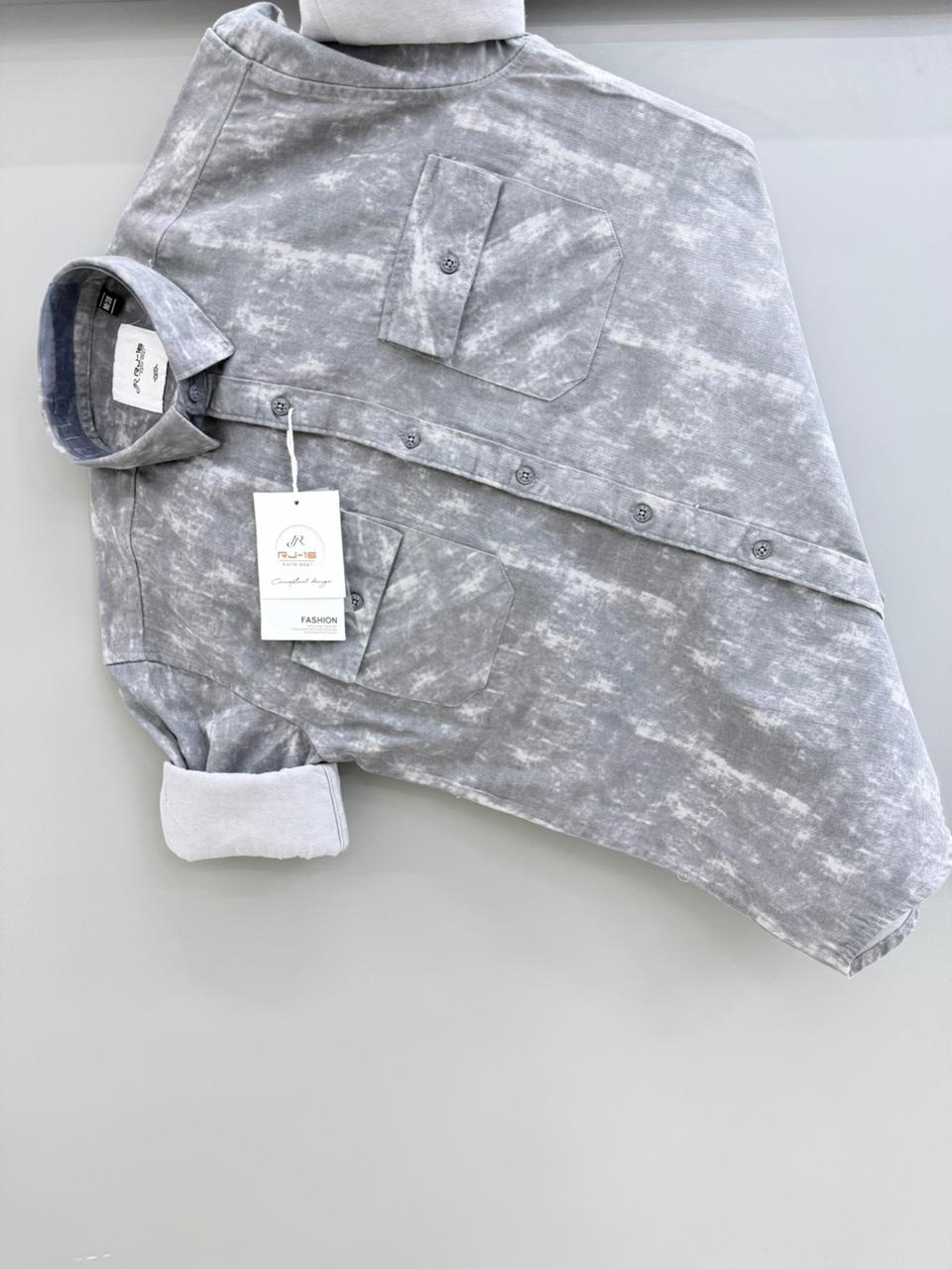 Back Print Double pocket shirt