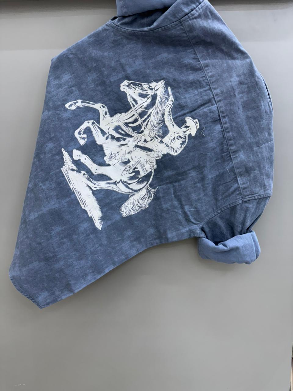 Back Print Double pocket shirt