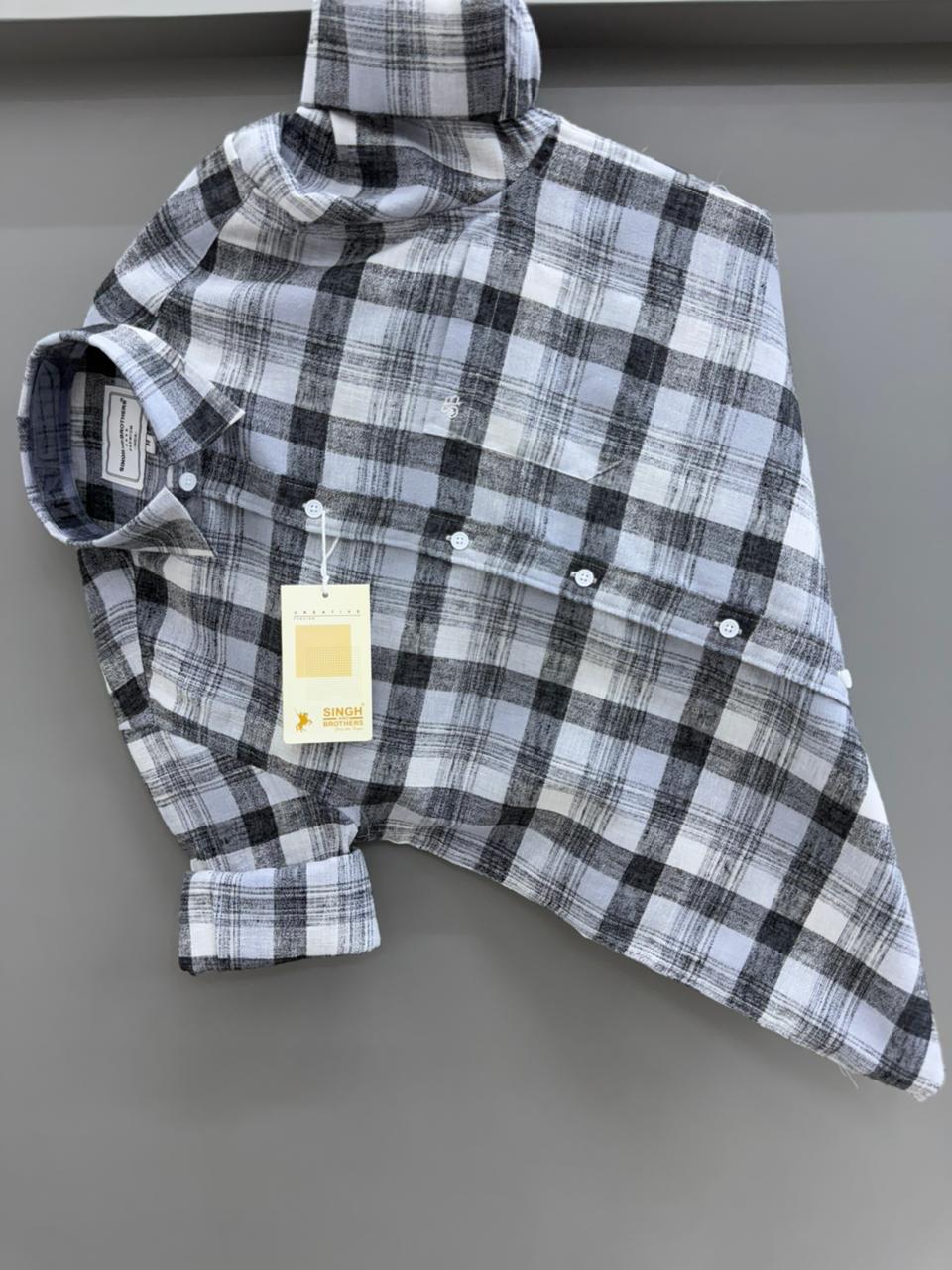 Linen Check Shirt