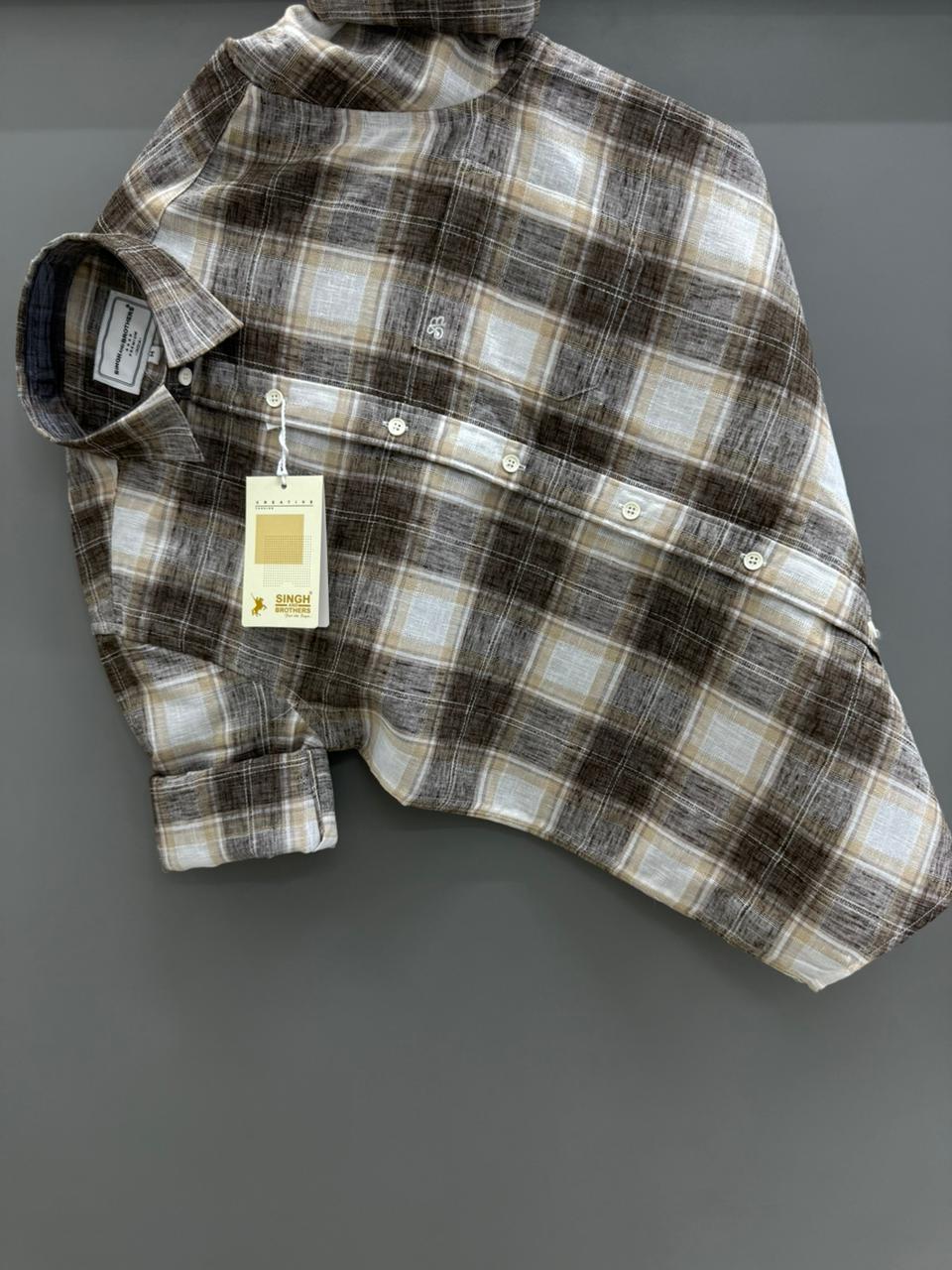 Linen Check Shirt