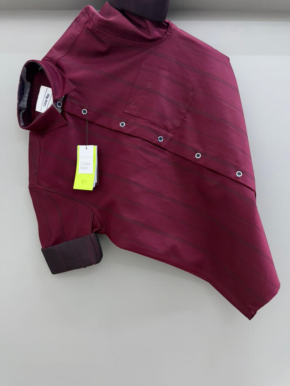satin strip shirt