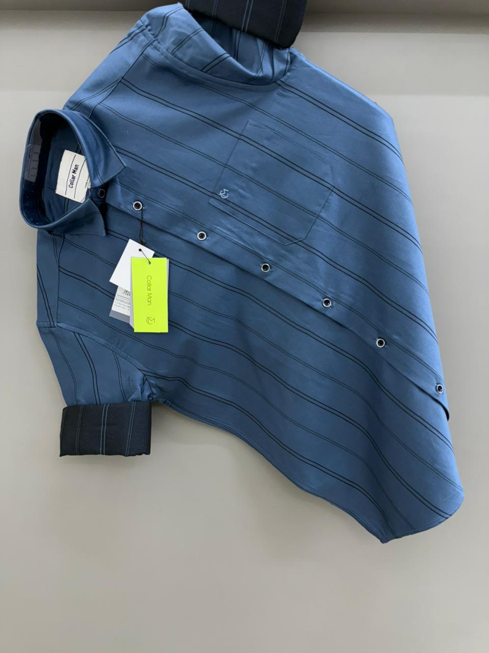 satin strip shirt