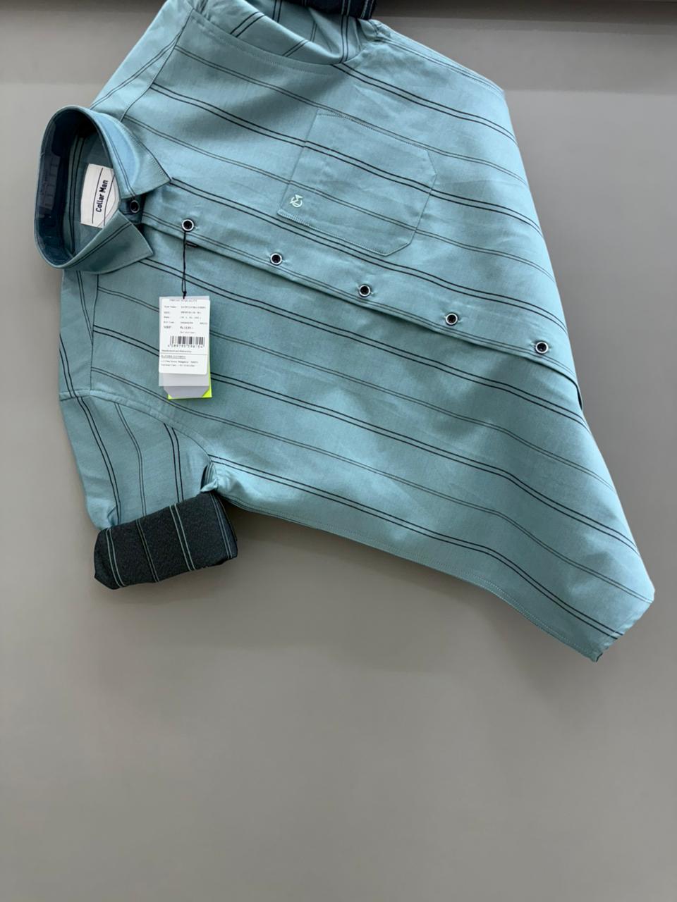 satin strip shirt