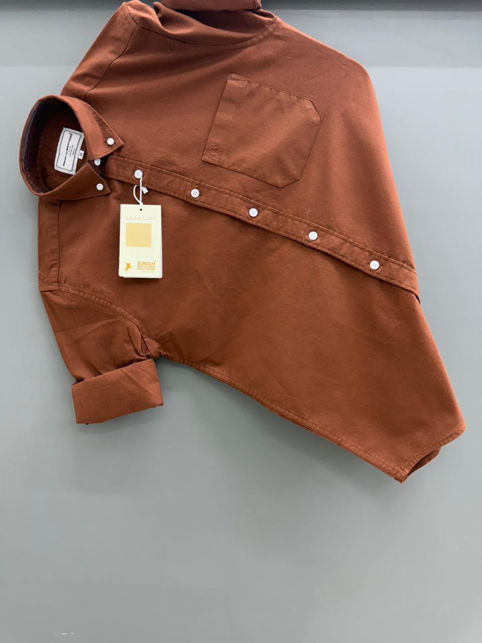 Cotton Oxford BD- Brown