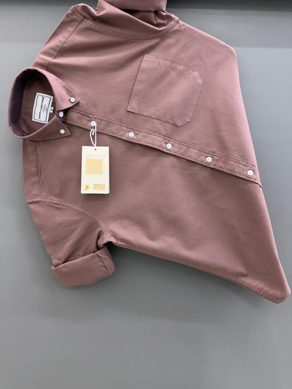 Cotton Oxford BD- Dusty Rose