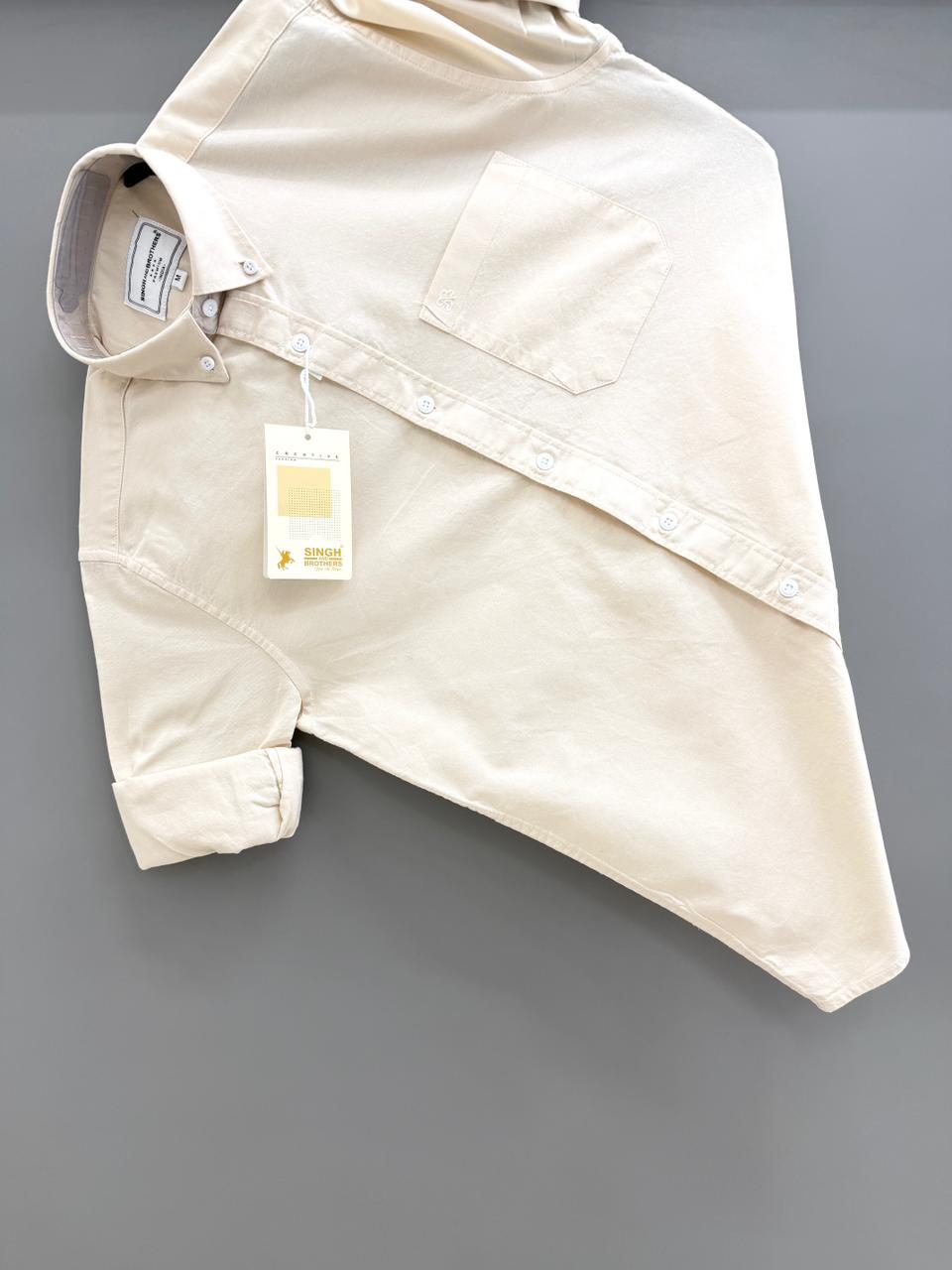 Cotton Oxford BD- Light Cream