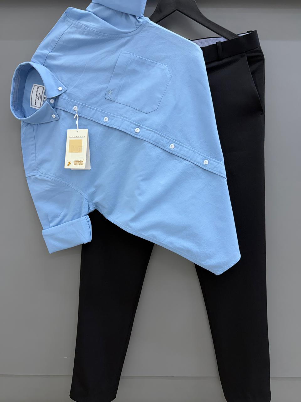 Cotton Oxford Shirt With Formal Pant