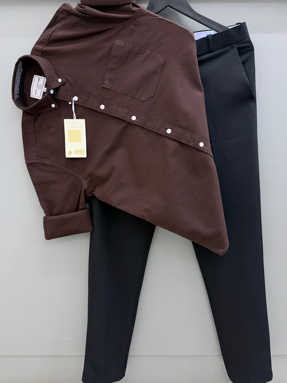 Cotton Oxford Shirt With Formal Pant