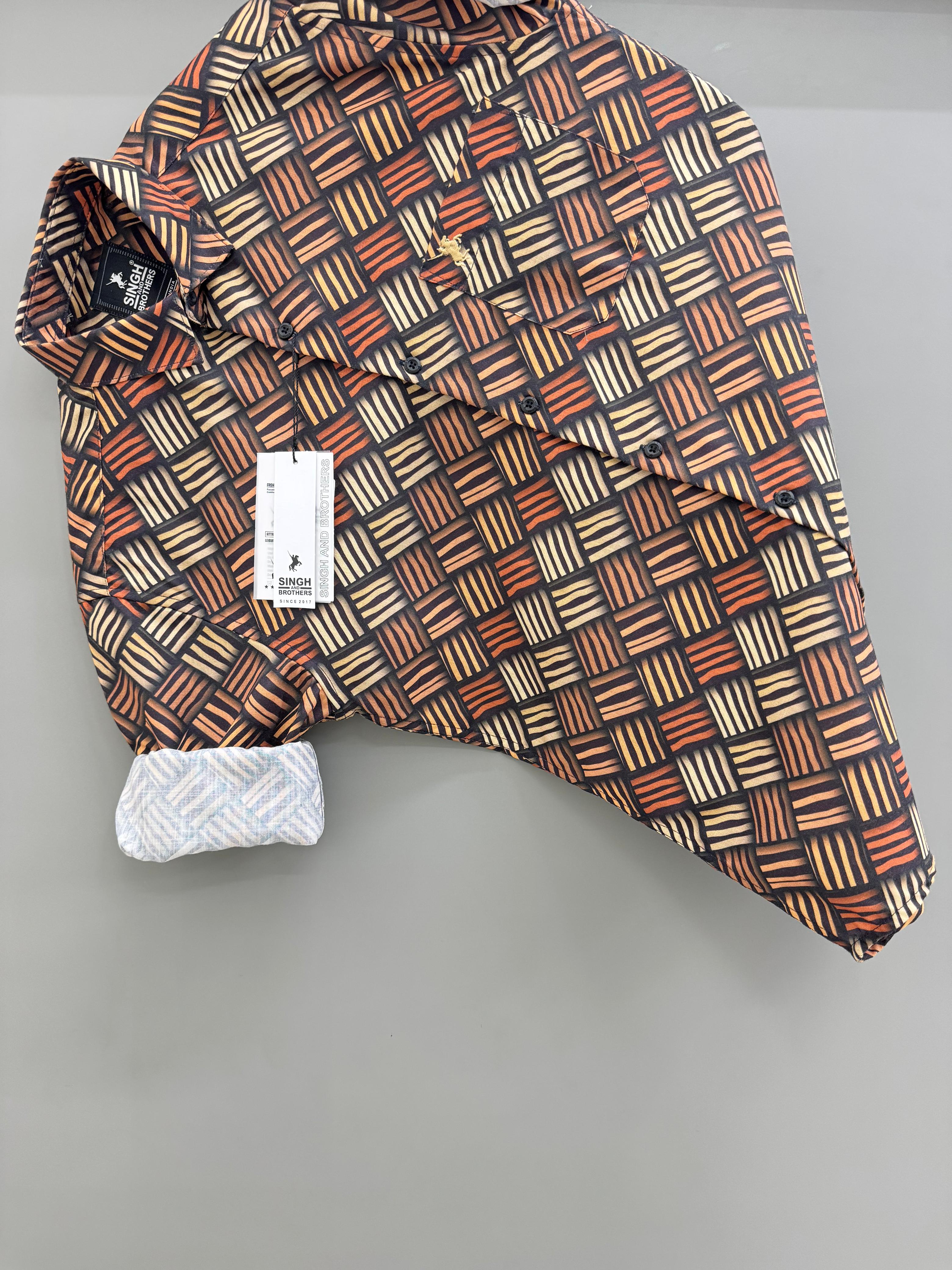 Brown Printed