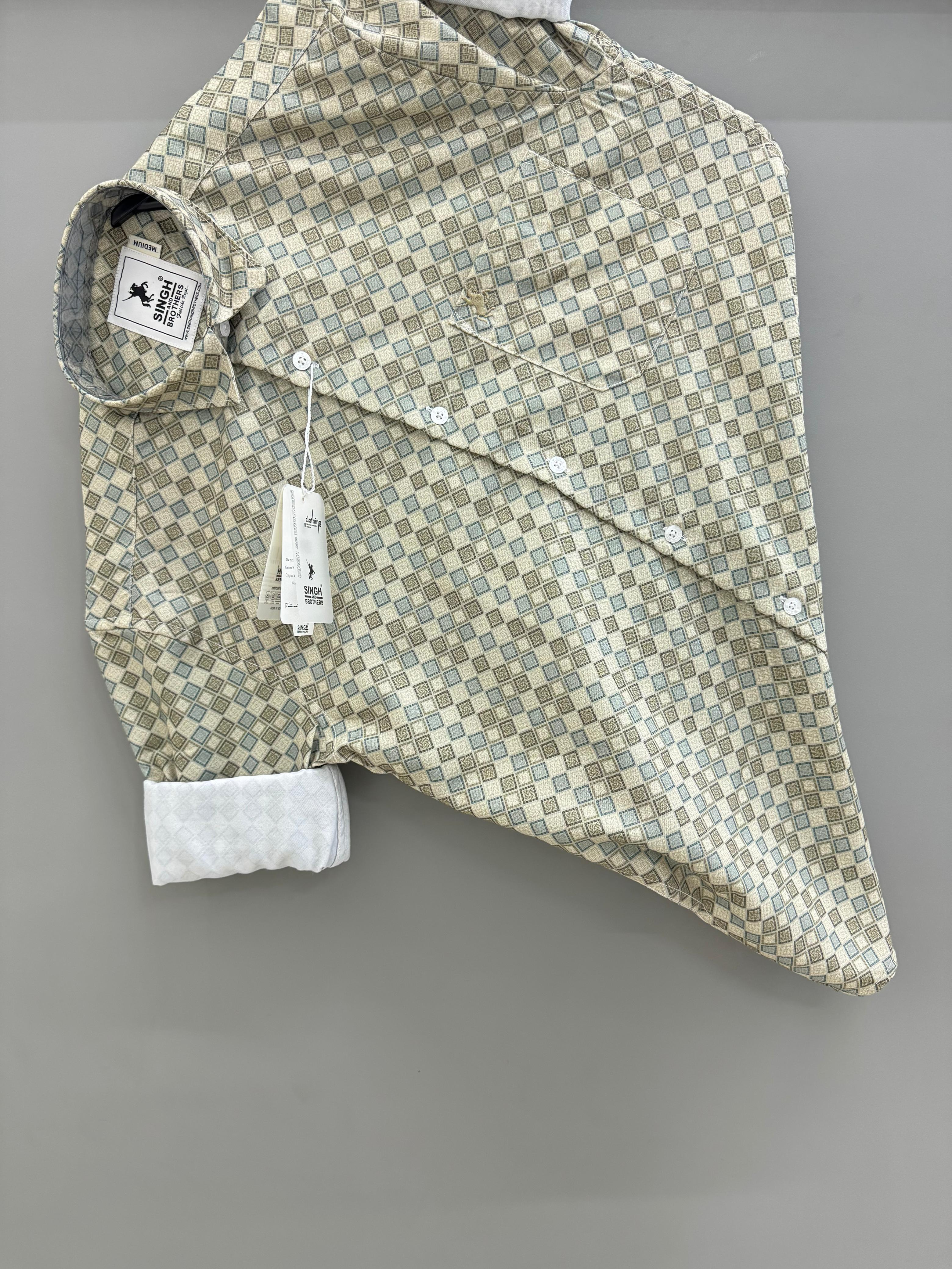 Cream Dot Printed