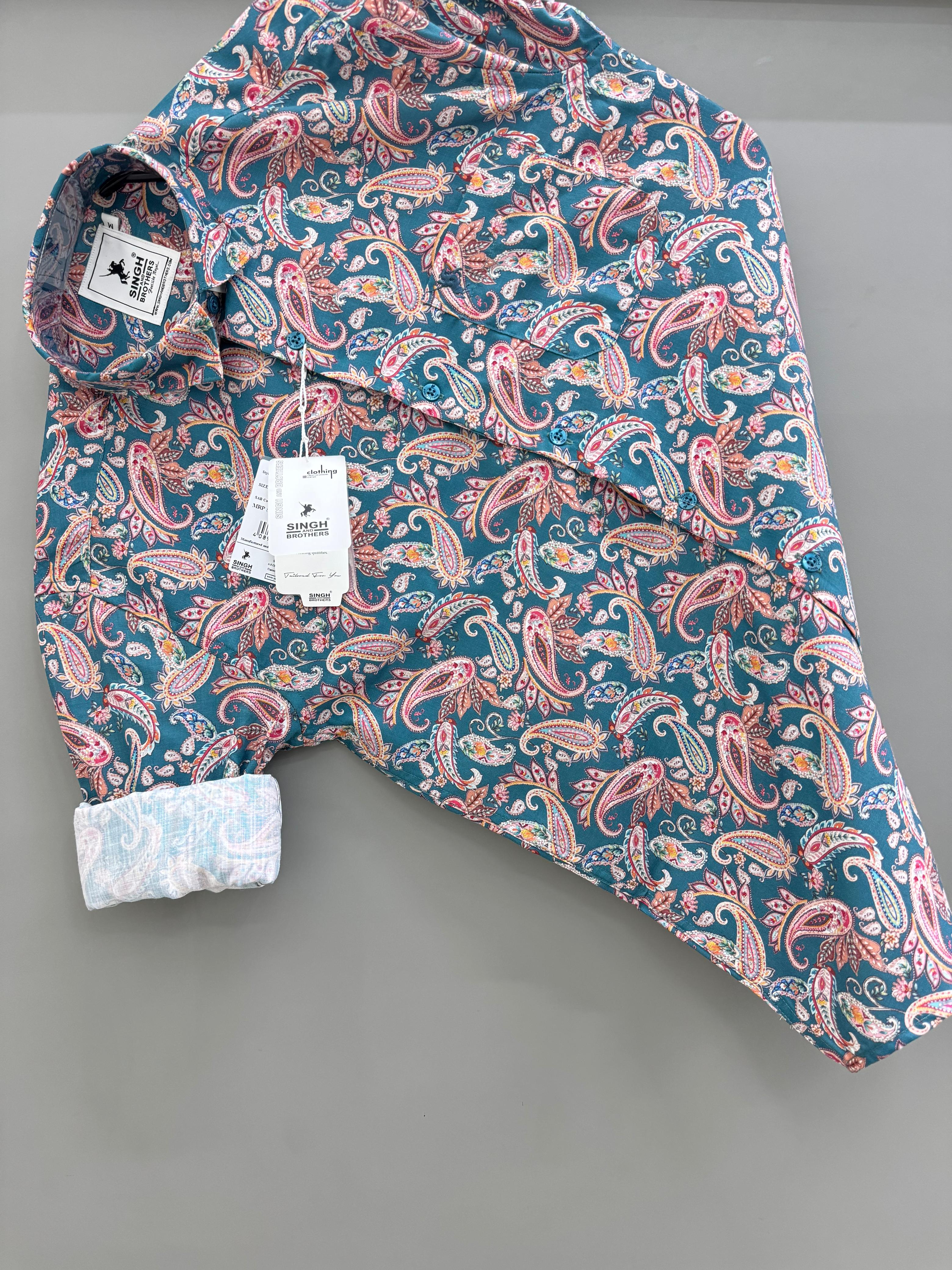 Green Arabic Printed