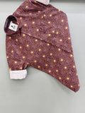 Maroon flower printed