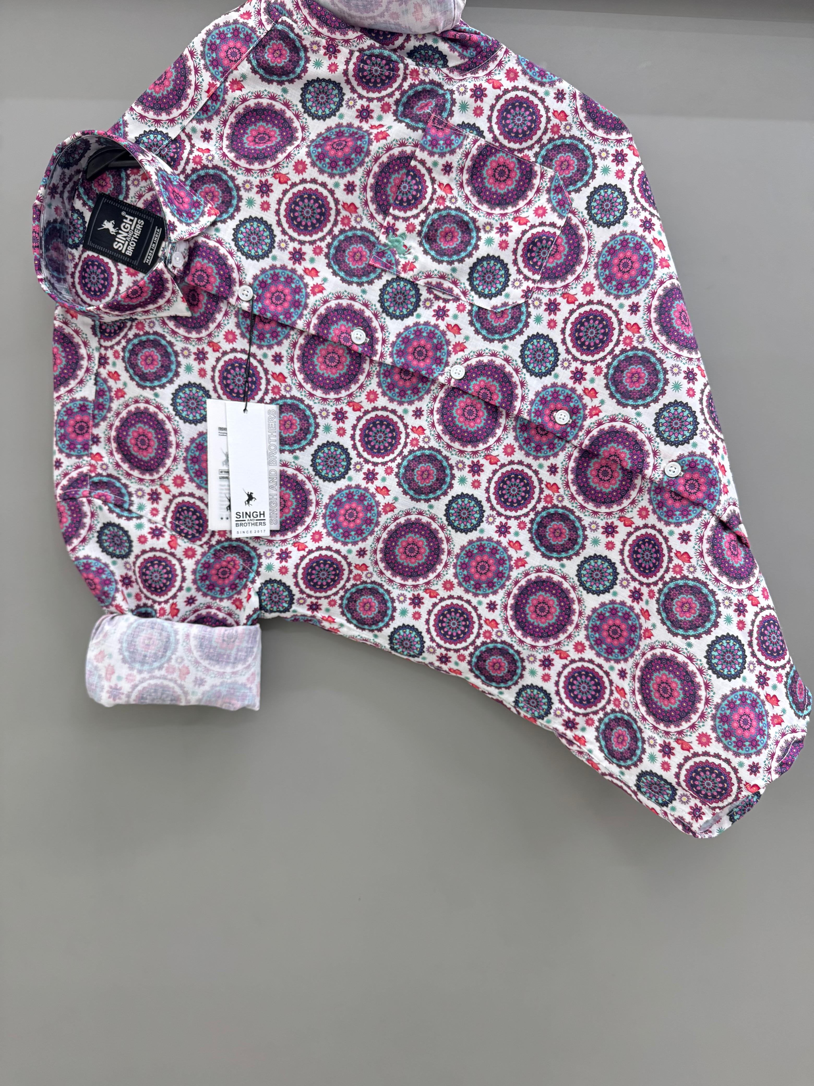 Purple circle  printed