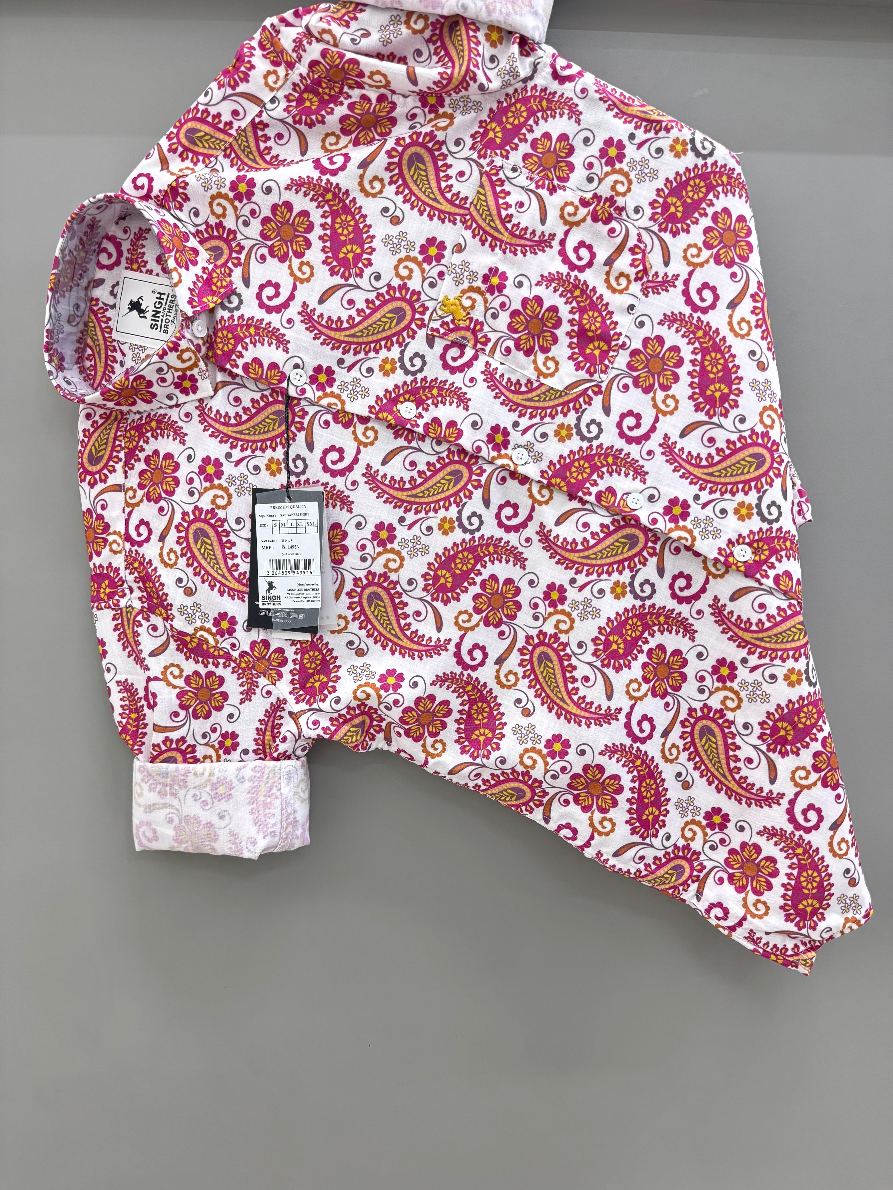 Red white arabic Printed