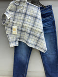 Linen Check Shirt with Baggy Pant