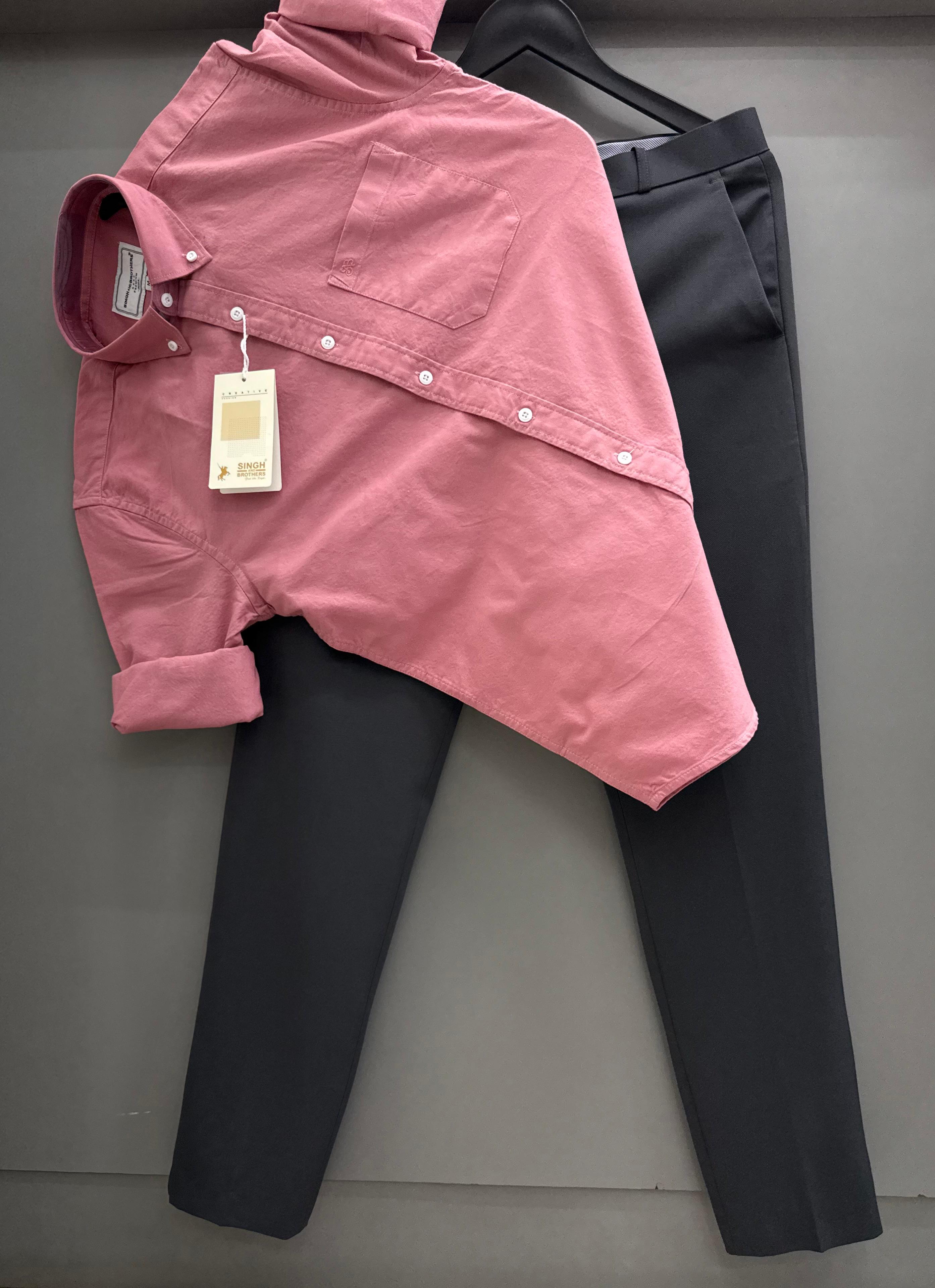 Cotton Oxford Shirt With Formal Pant