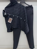 strip shirt with pant