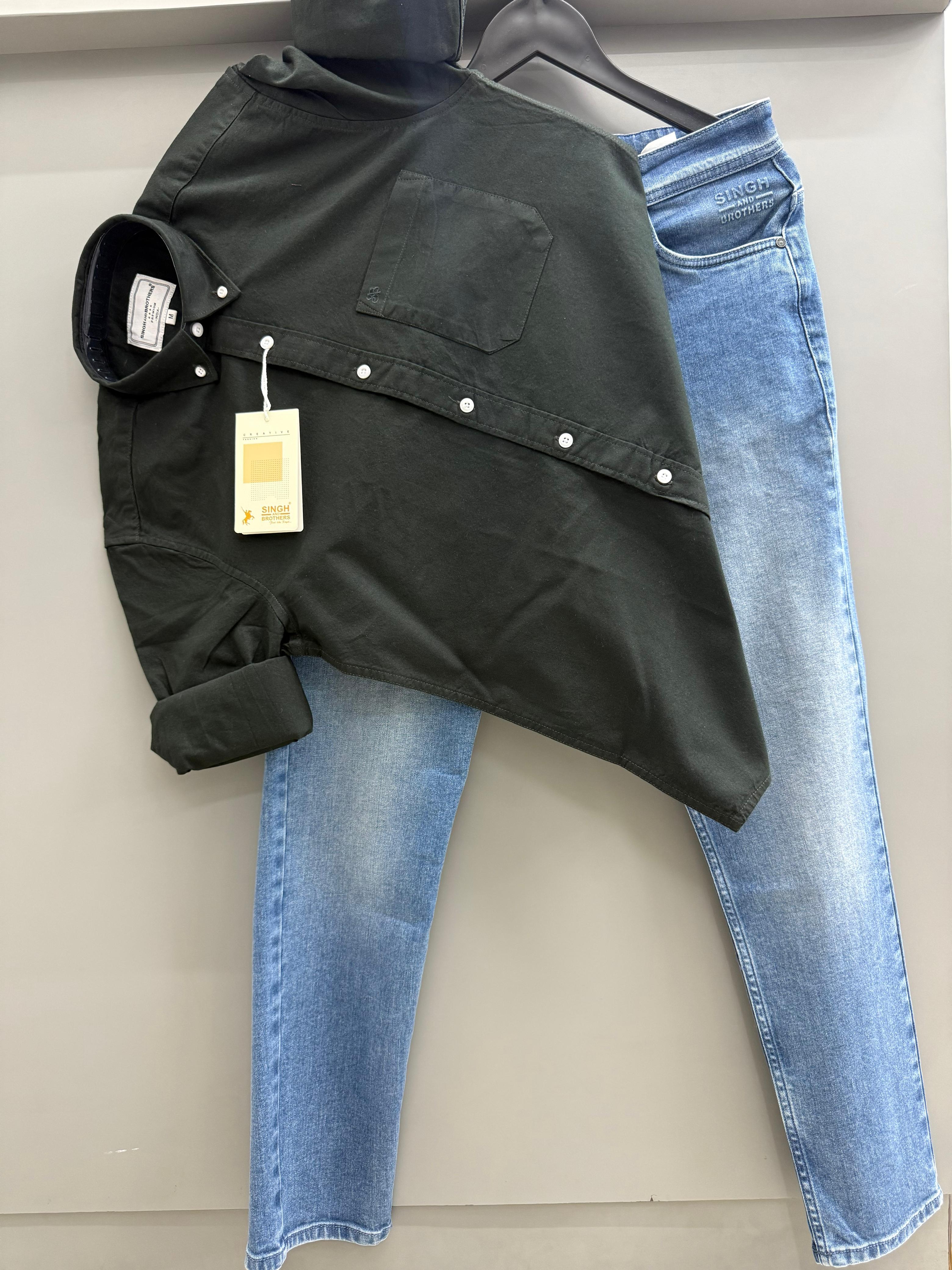 Cotton oxford shirt with pant