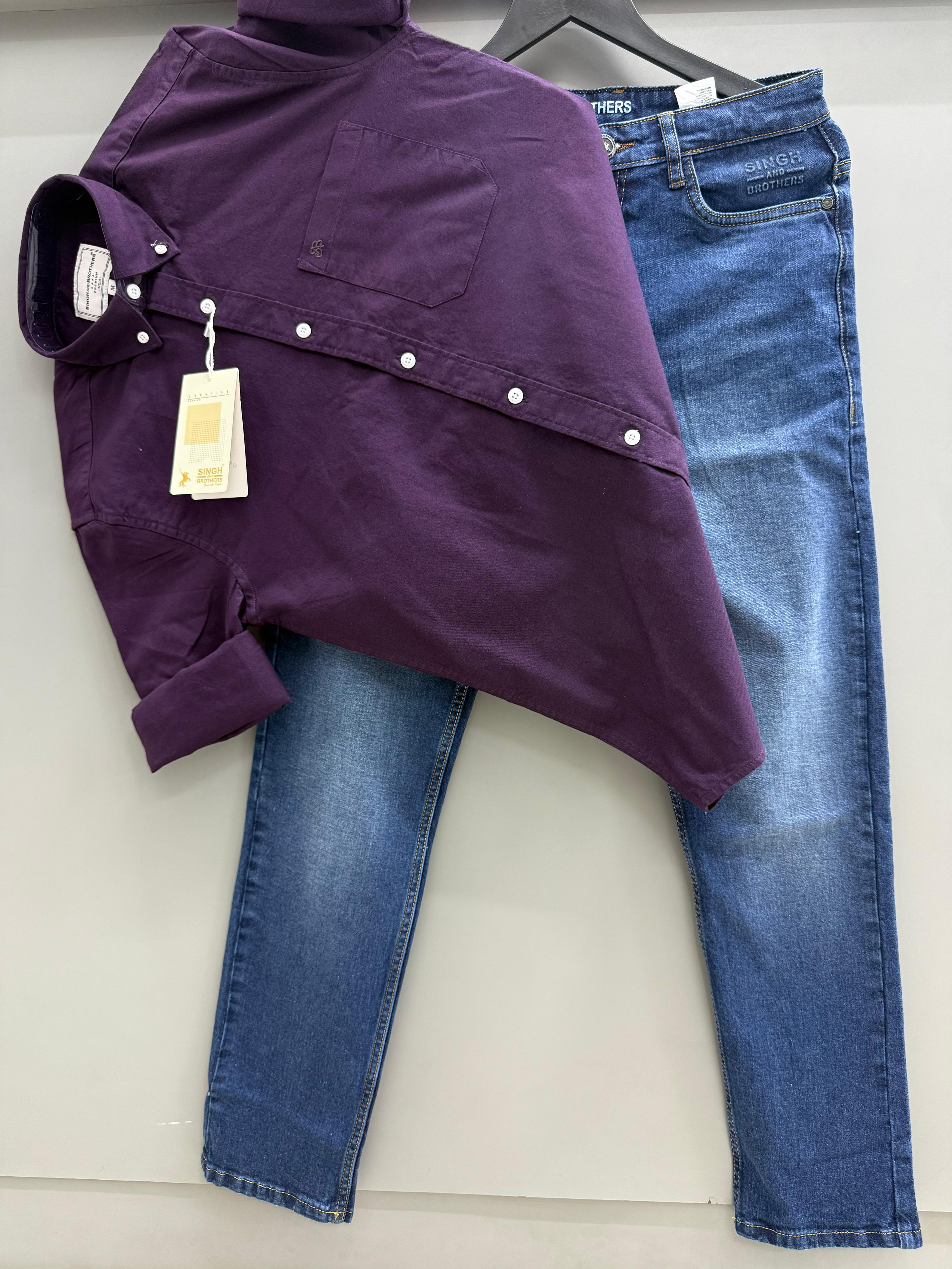 Cotton oxford shirt with pant