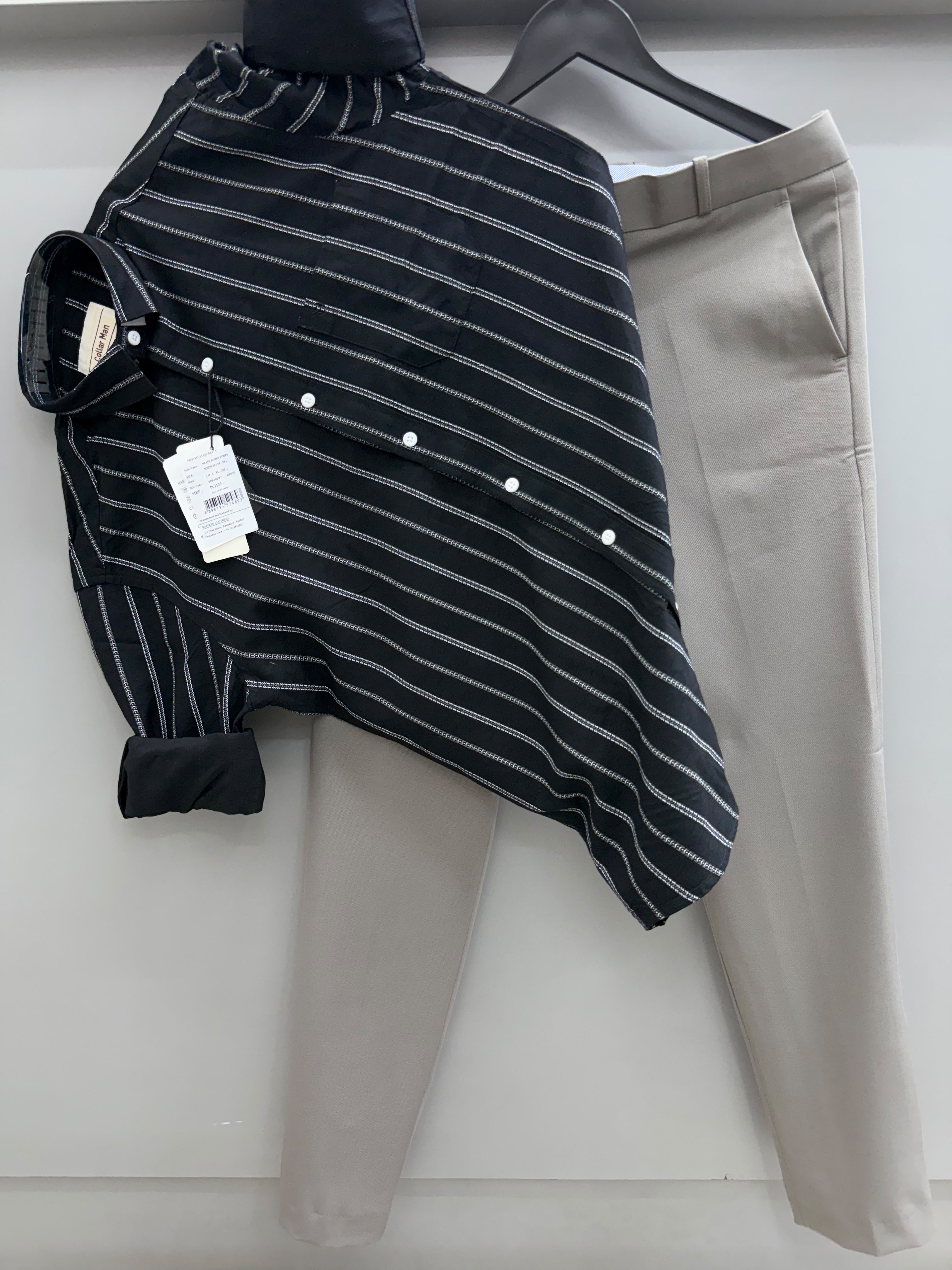 Strip shirt with pant