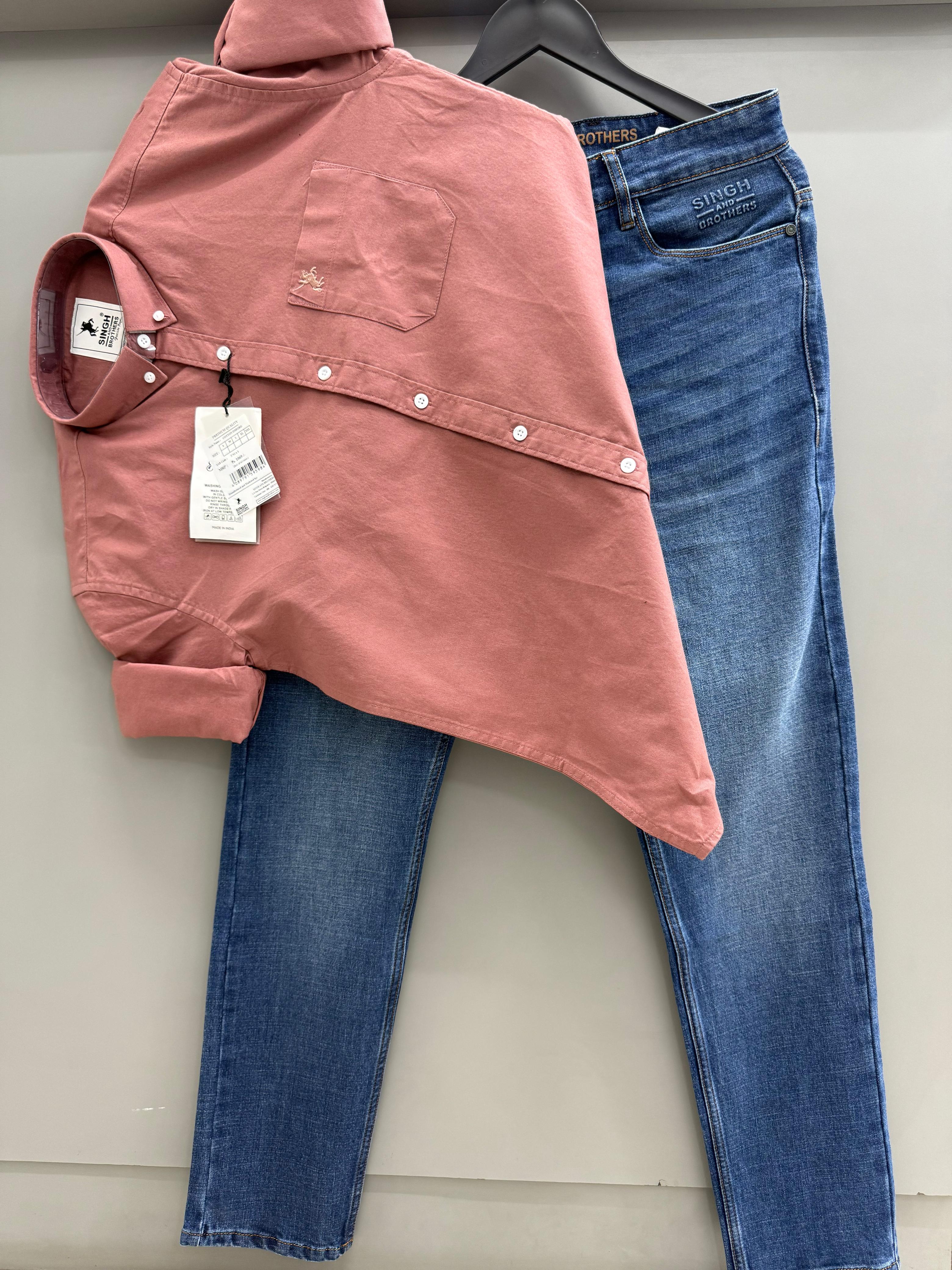 Cotton oxford shirt with pant