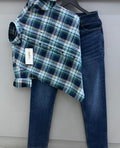 Indigo checks shirt with pant