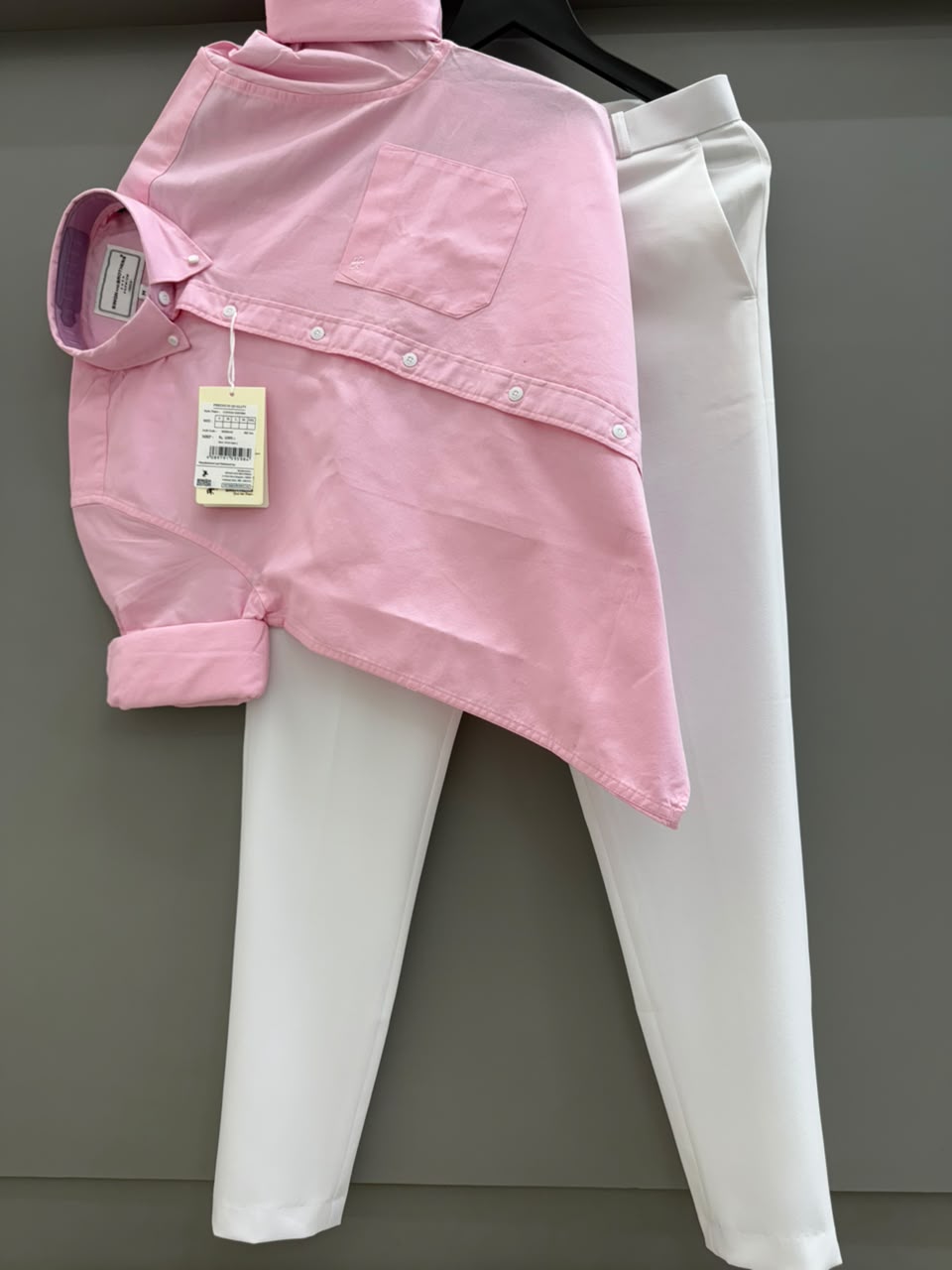 Cotton oxford shirt with formal pant