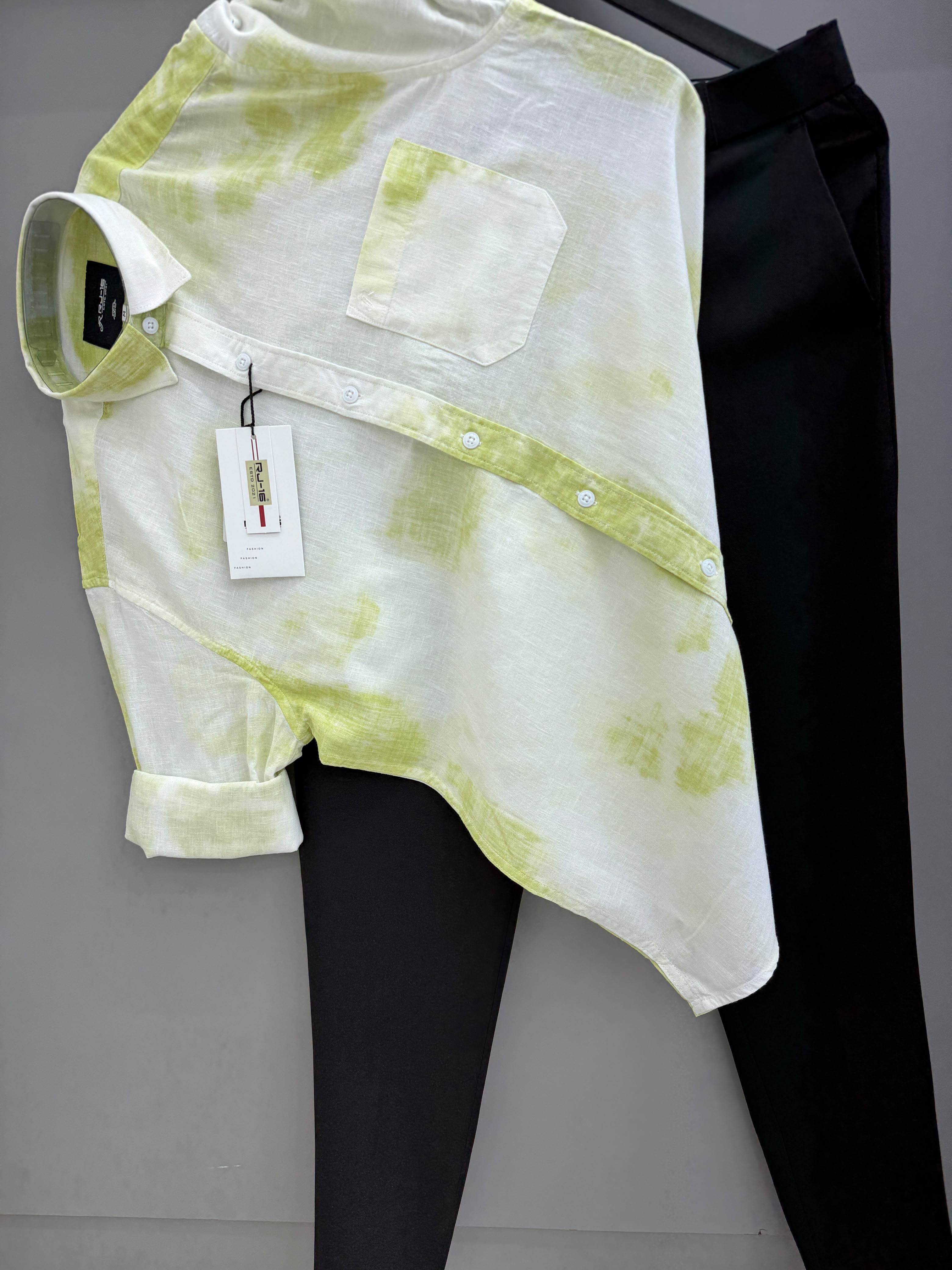 Linen printed shirt with pant