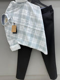 Checks shirt with pant