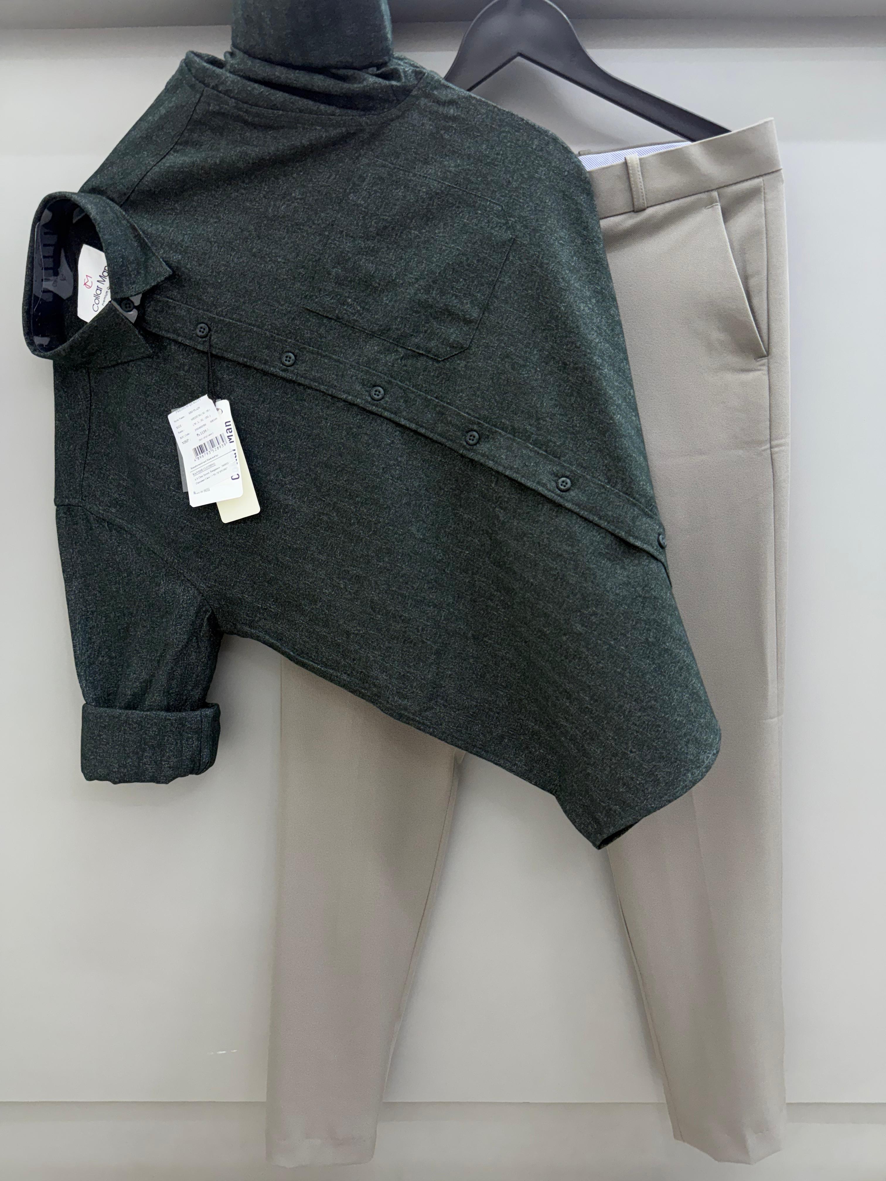 Jute strip shirt with pant