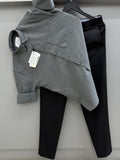 Jute strip shirt with pant