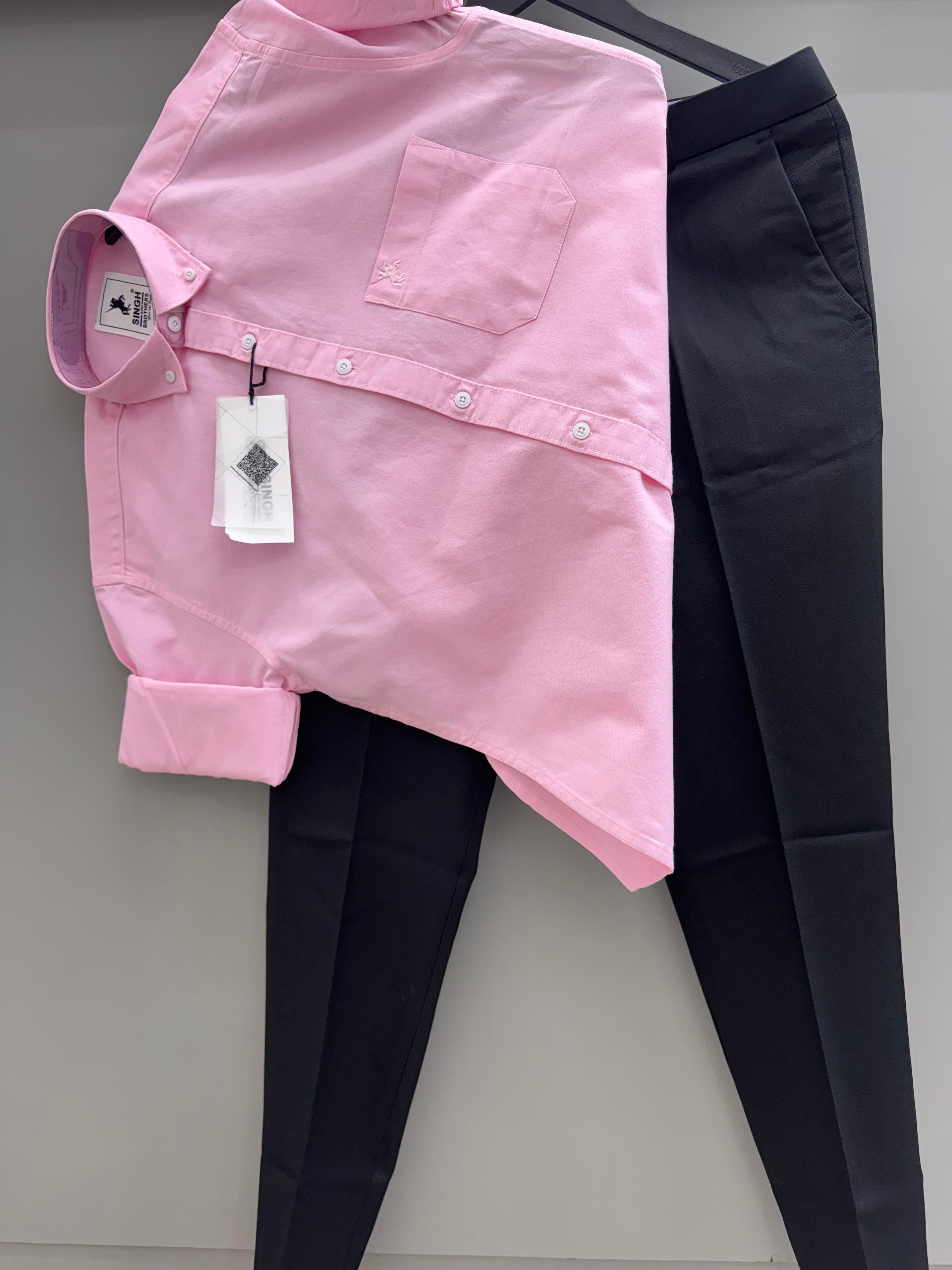 Cotton Oxford Shirt With Formal Pant