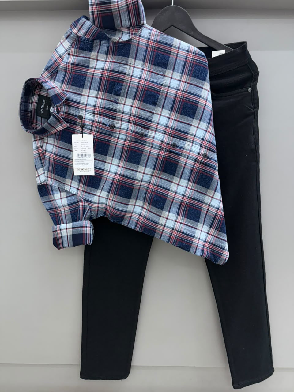 Indigo checks shirt with pant