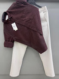 Jute strip shirt with pant