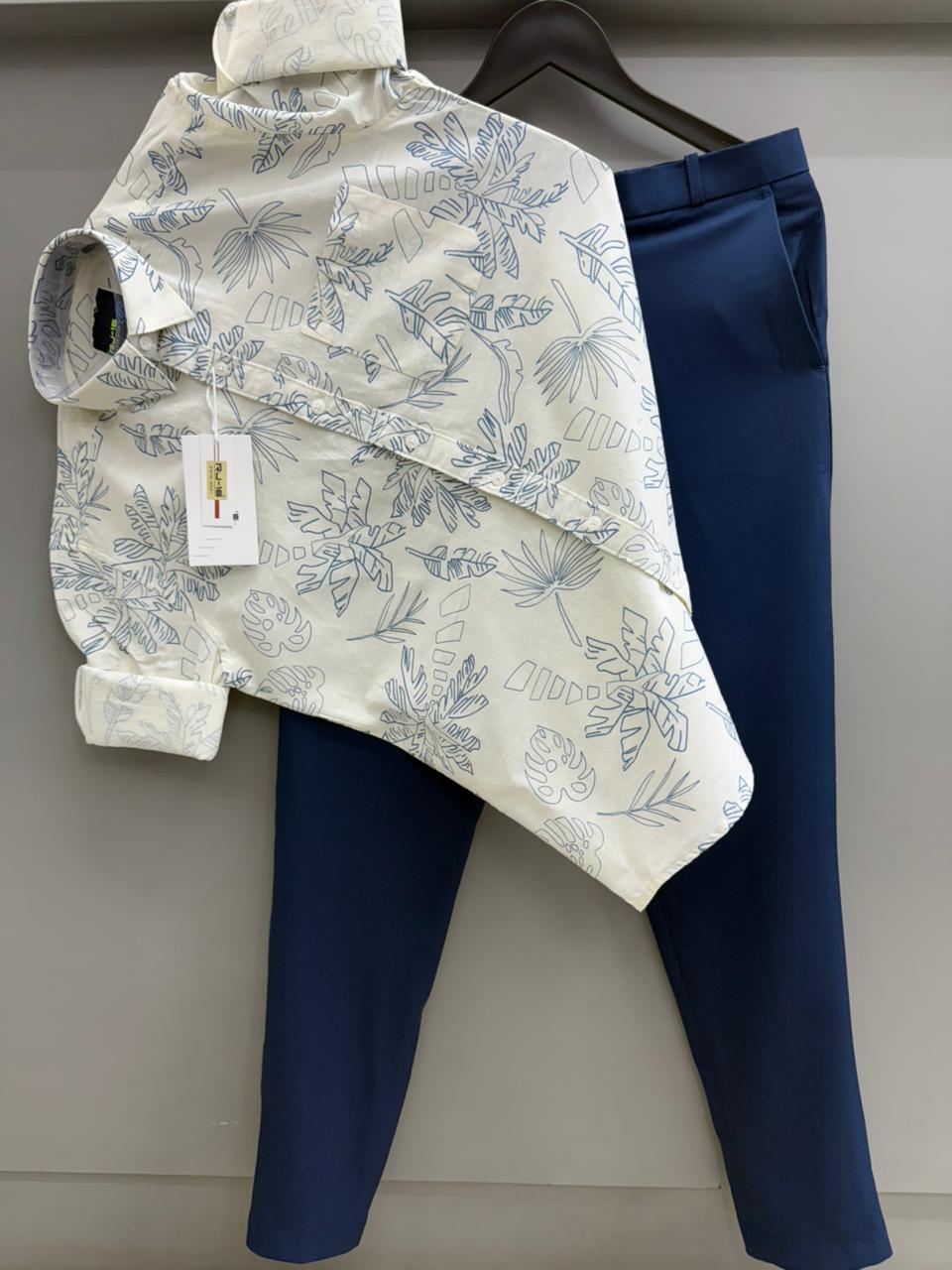 Linen Printed shirt with Pant